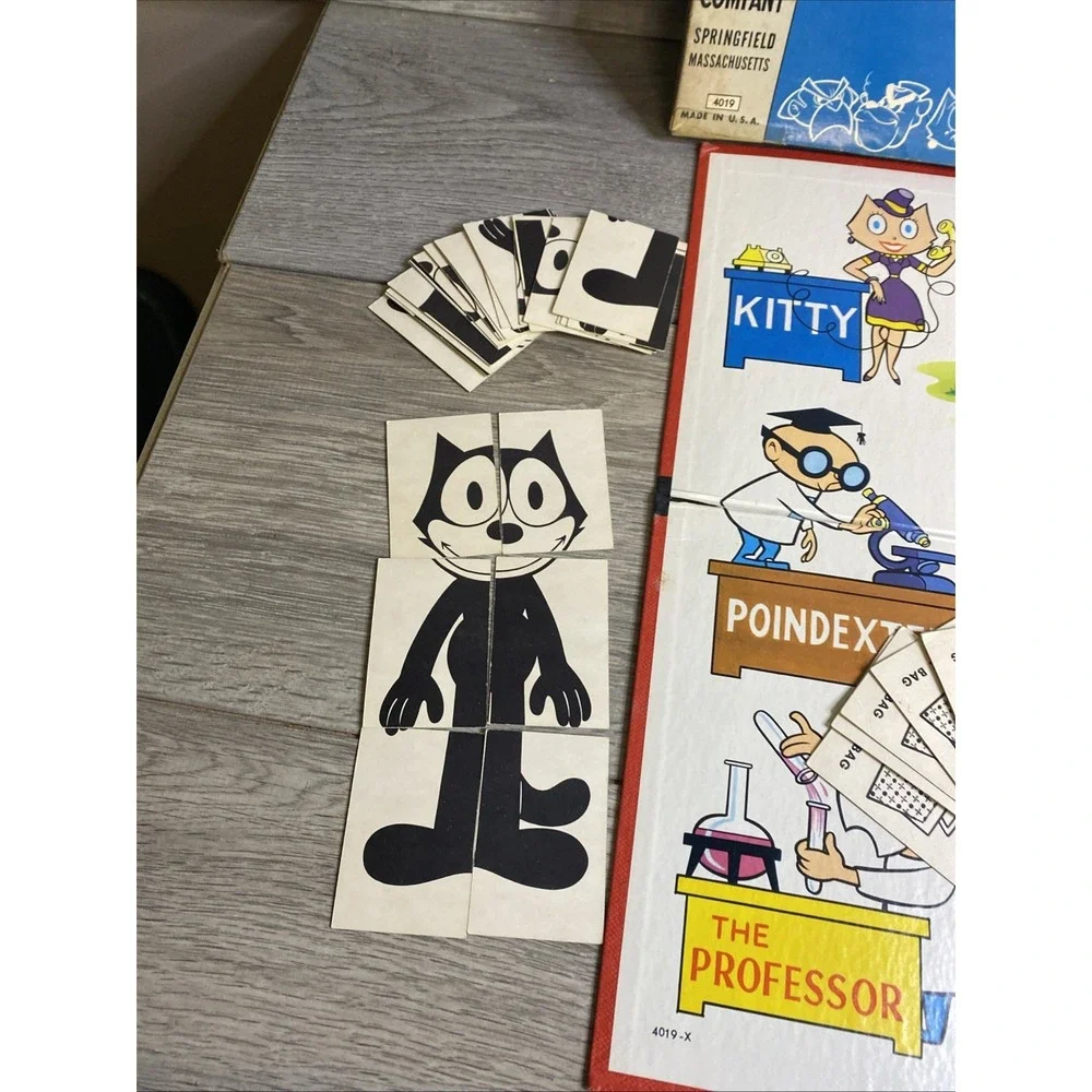 VTG 1968 Felix the Cat Board Game w Box Complete by Milton Bradley Complete